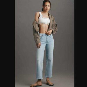 New 32P Mother x Anthropologie Lil Mid Rise Rambler jeans Ball's In Your Court